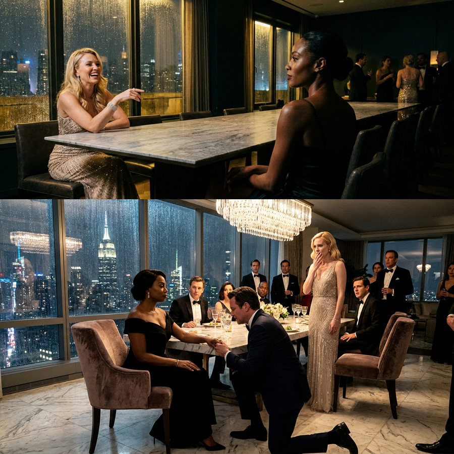When an elite social climber tries to humiliate a billionaire’s hidden wife at a penthouse dinner, a massive corporate secret turns the room completely upside down.
