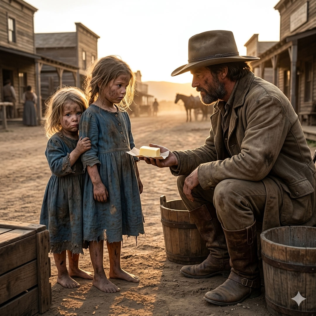 The Cowboy Found Two Starving Twin Girls Digging Through Garbage — Then They Left Him A Brass Button That Changed Everything
