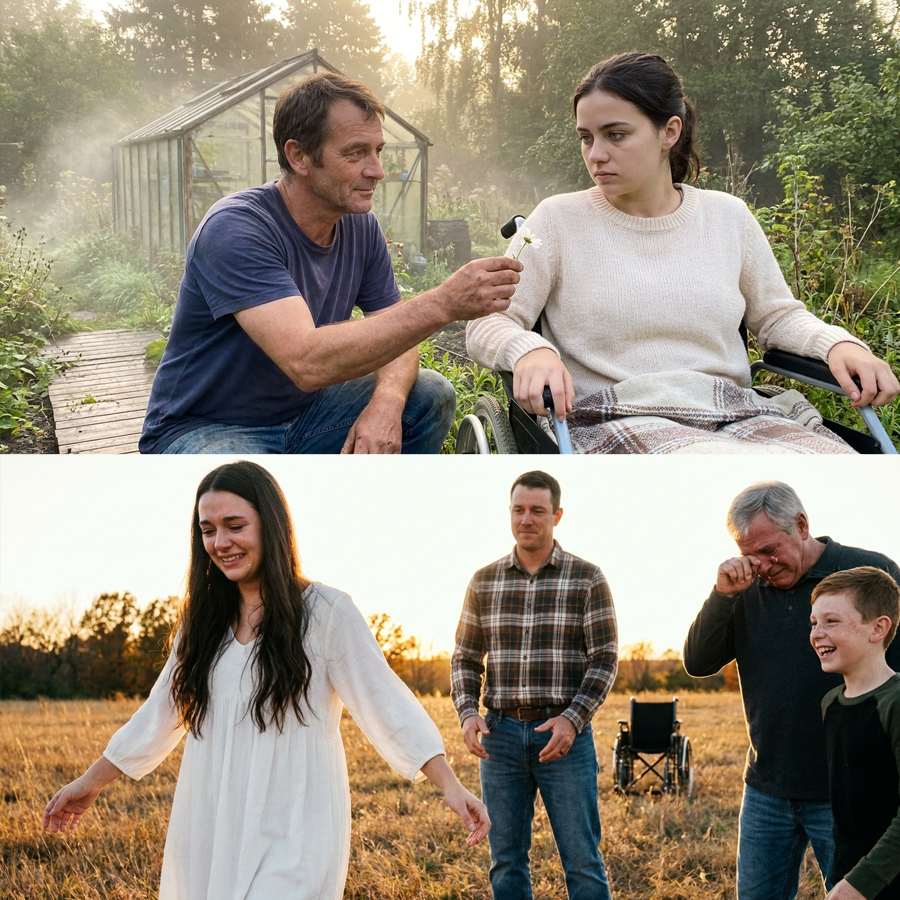 After a car accident left a ballet prodigy paralyzed, her billionaire father tried everything. Then an ordinary man with a garden changed her life forever.