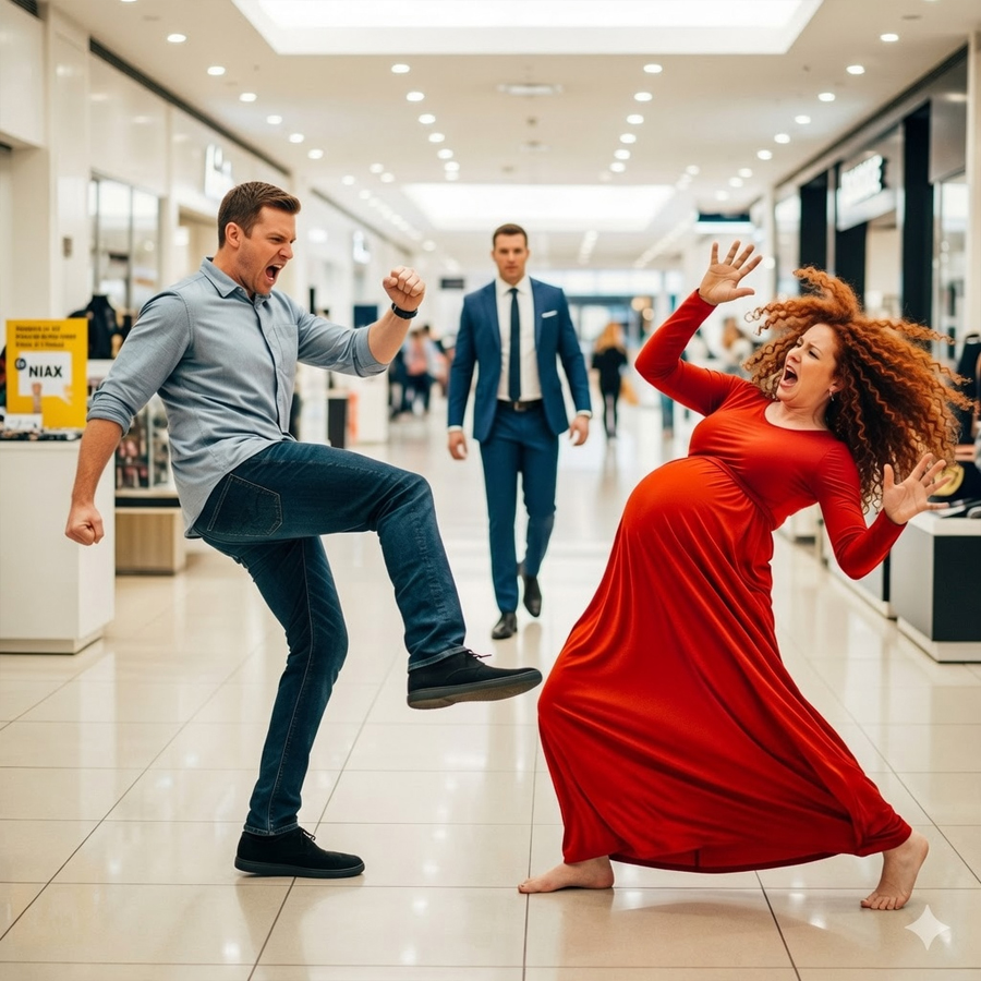 He Kicked His Pregnant Ex-Wife at the Mall — Unaware She’s Married to His Boss