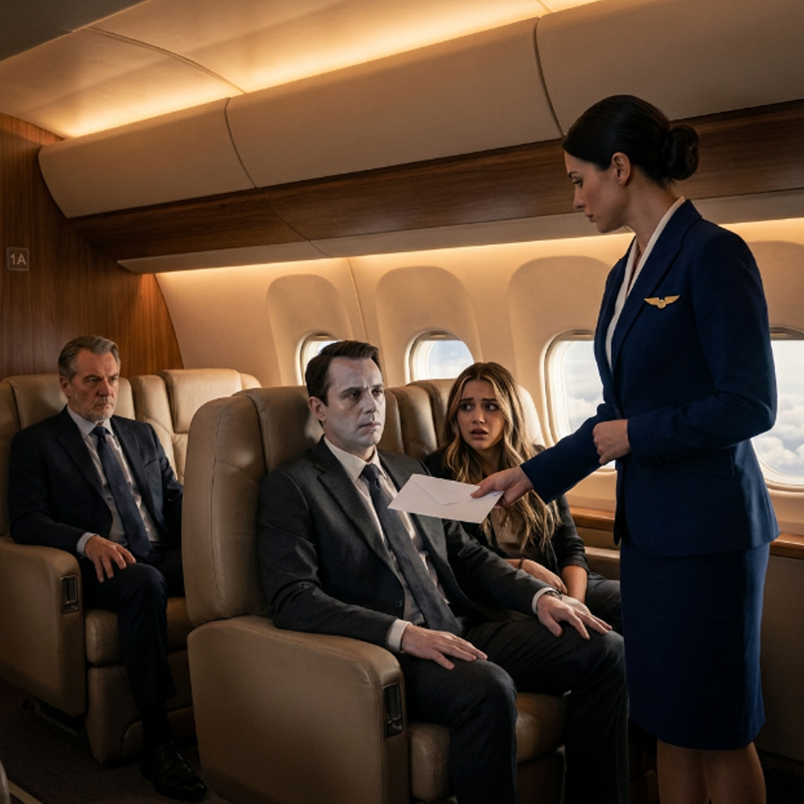 A Flight Attendant Served Her Cheating Husband – Then a Billionaire in Seat 1A Spoke Up