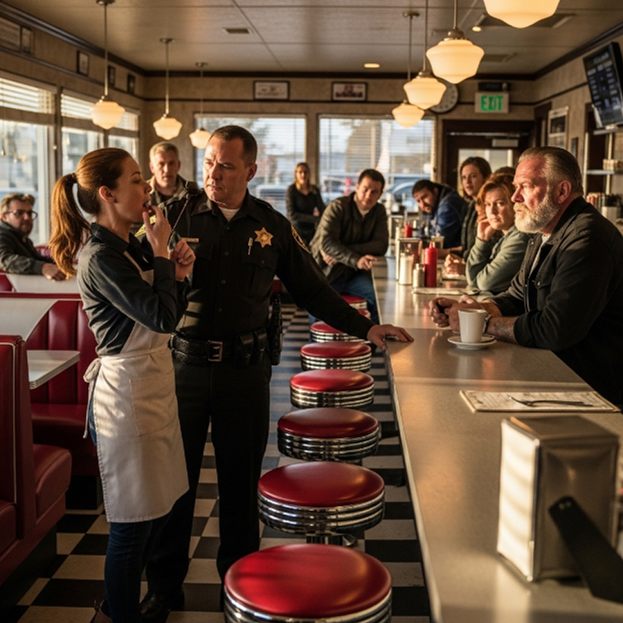 The Slap That Echoed Through a Small Diner—And the Biker Who Finally Stood Up