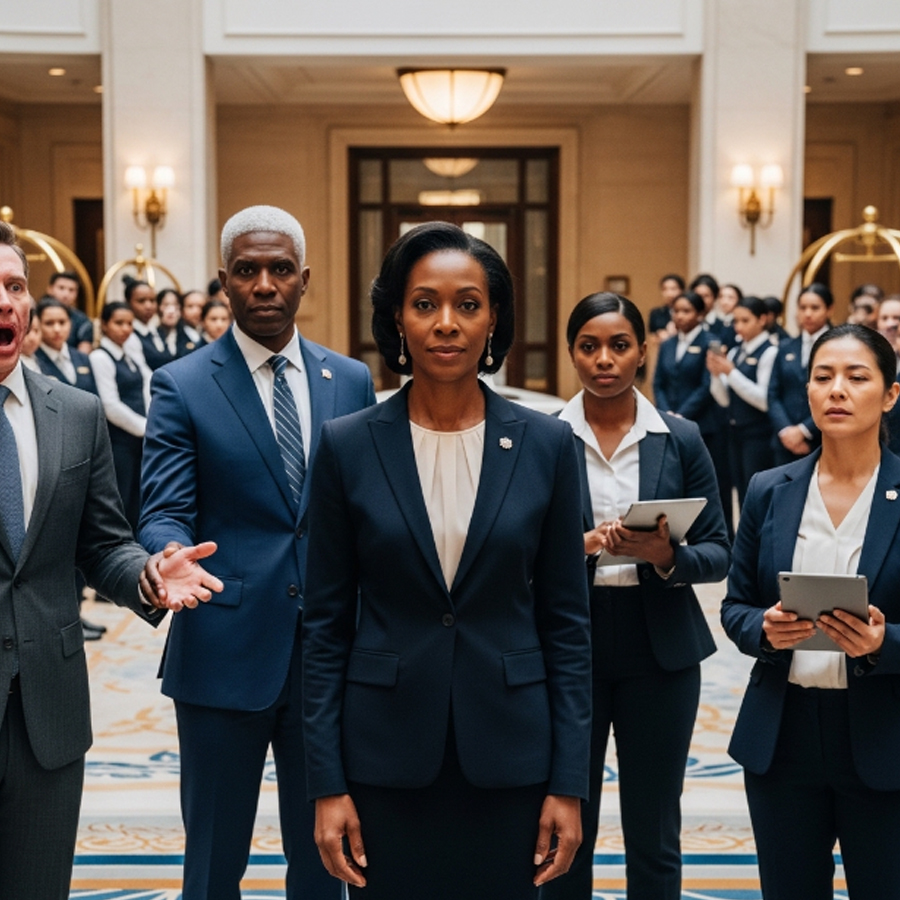 The Hotel Manager Poured Wine on Her White Blouse. Then She Walked Back In as His Boss