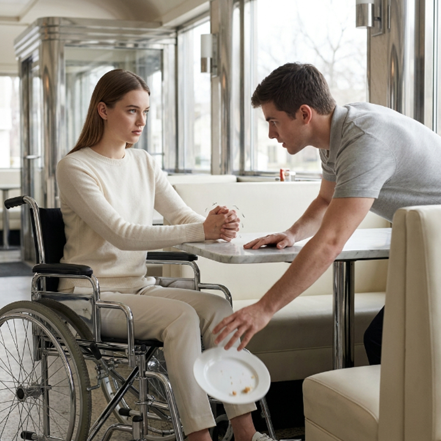 Bullies tormented a disabled girl until dozens of heavy motorcycles surrounded the diner