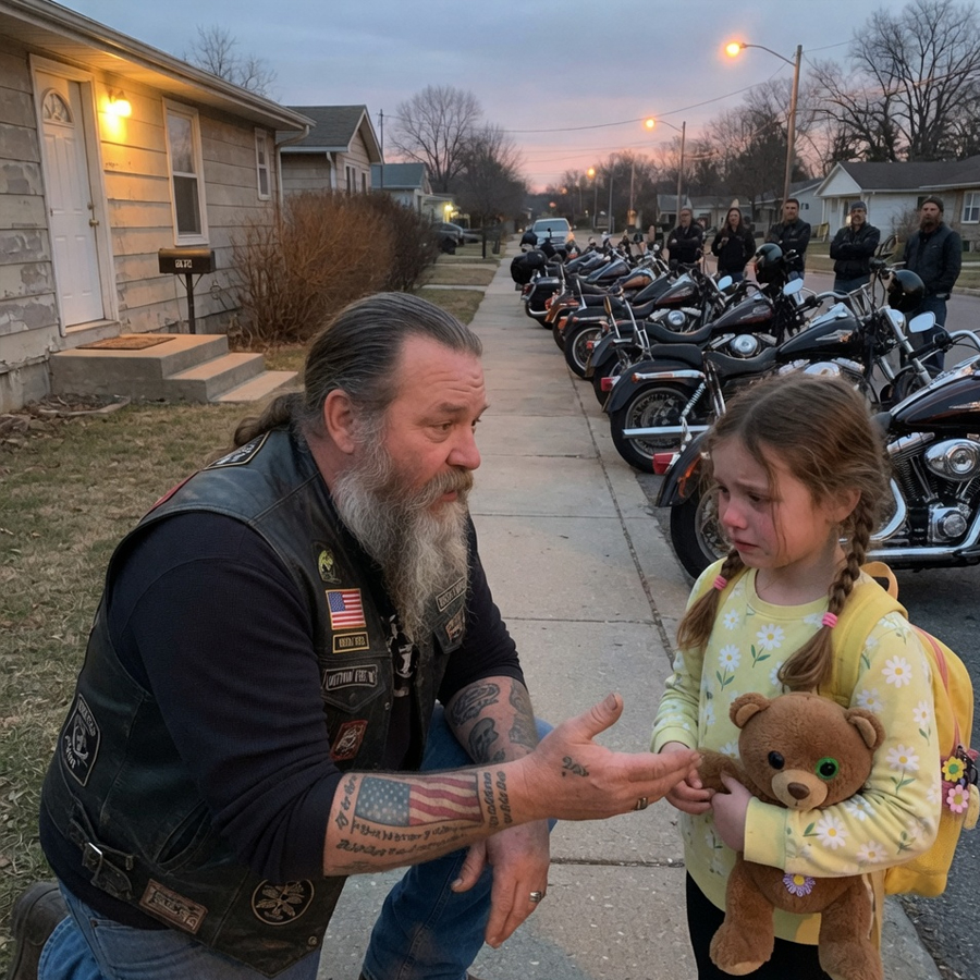 A 7-Year-Old Girl Was Put Outside in the Cold—Then 90 Motorcycles Appeared