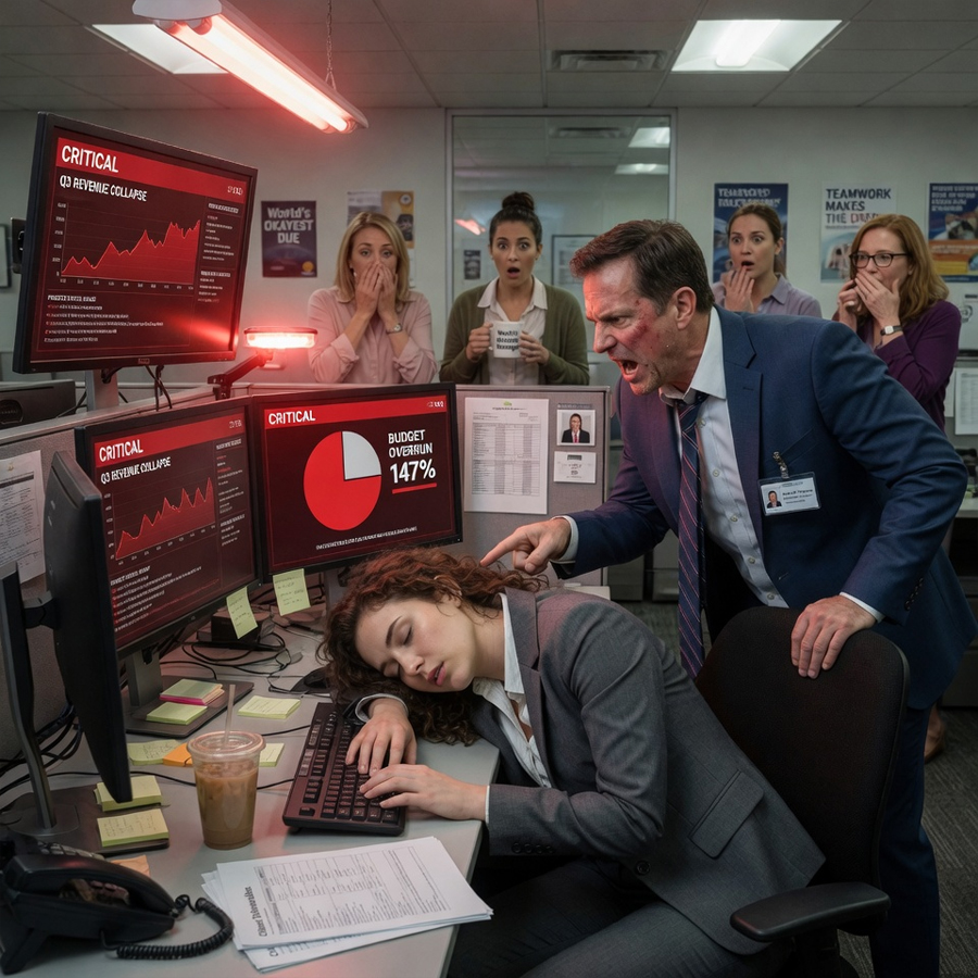 The CEO Fired Her for Sleeping at Her Desk. Ten Minutes Later, She Saved His Billion-Dollar Company—and Walked Away.