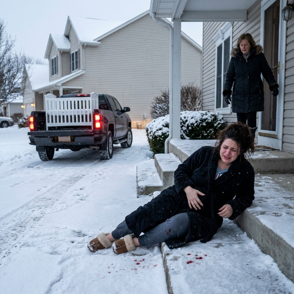 He Dismantled Our Dead Father’s Crib for His Sister—Then His Mother Shoved Me Down the Icy Steps