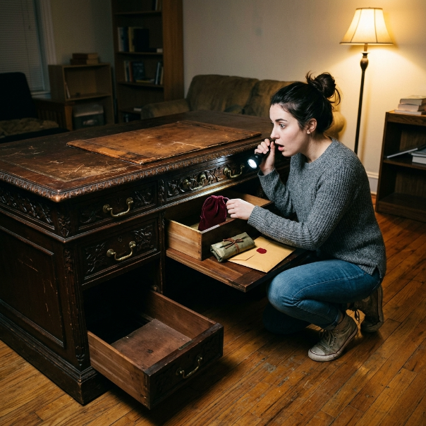 Her Greedy Relatives Left Her a Broken Old Desk and Laughed—Then She Found the Secret Compartment