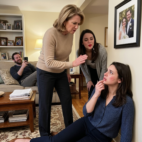 My Husband’s Family Slapped and Spat on Me—Then the Door Opened and He Walked In