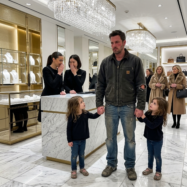 A Poor Father Was Mocked in a Luxury Store—Then the Owner Saw His Face and Froze