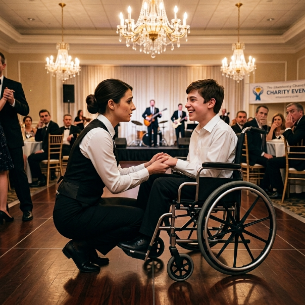 A Black Waitress Took His Disabled Son’s Hand on the Dance Floor—Then the Hotel Manager Rushed Over