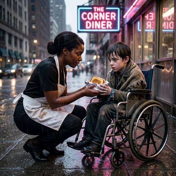 A Black Waitress Fed a Shivering Boy in the Rain—His Billionaire Father Watched From Across the Street
