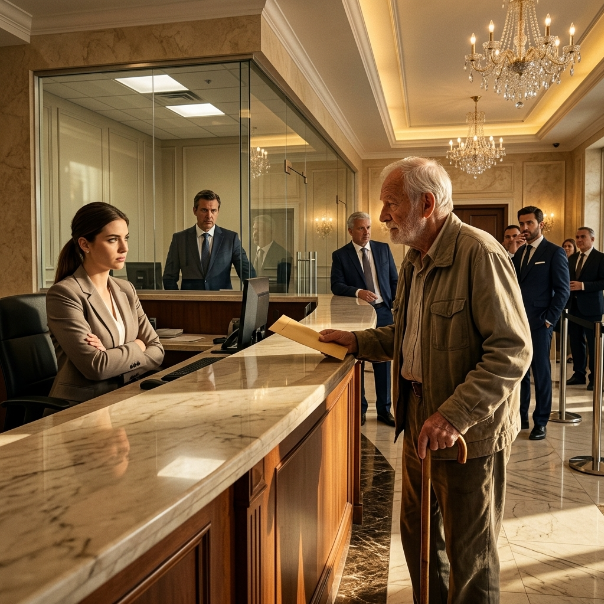 An Old Man in Worn Clothes Entered a Luxury Bank—The Manager Mocked Him. Then He Opened an Envelope